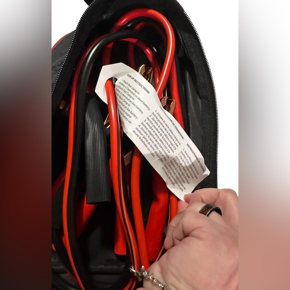 Jumper Cables In Carrying Case For Roadside Emergency Car - Picture 2 of 4